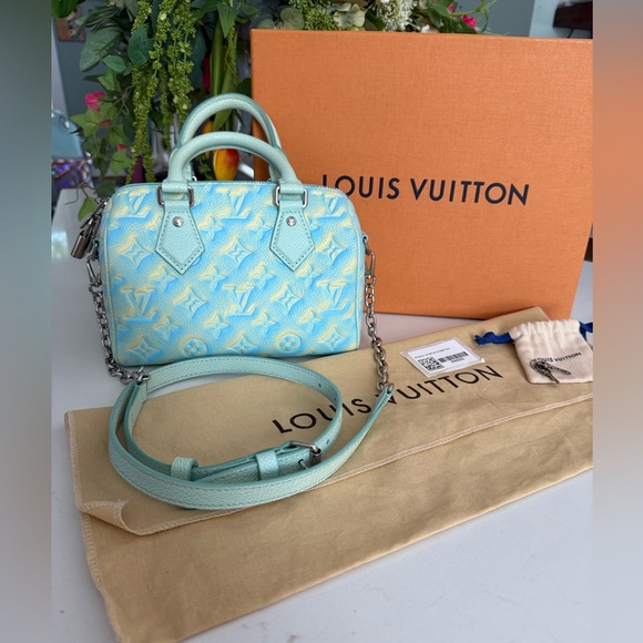 LOUIS VUITTON Summer Stardust Monogram Speedy Bandouliere 20 ~ LIKE NEW - Picture 9 of 16